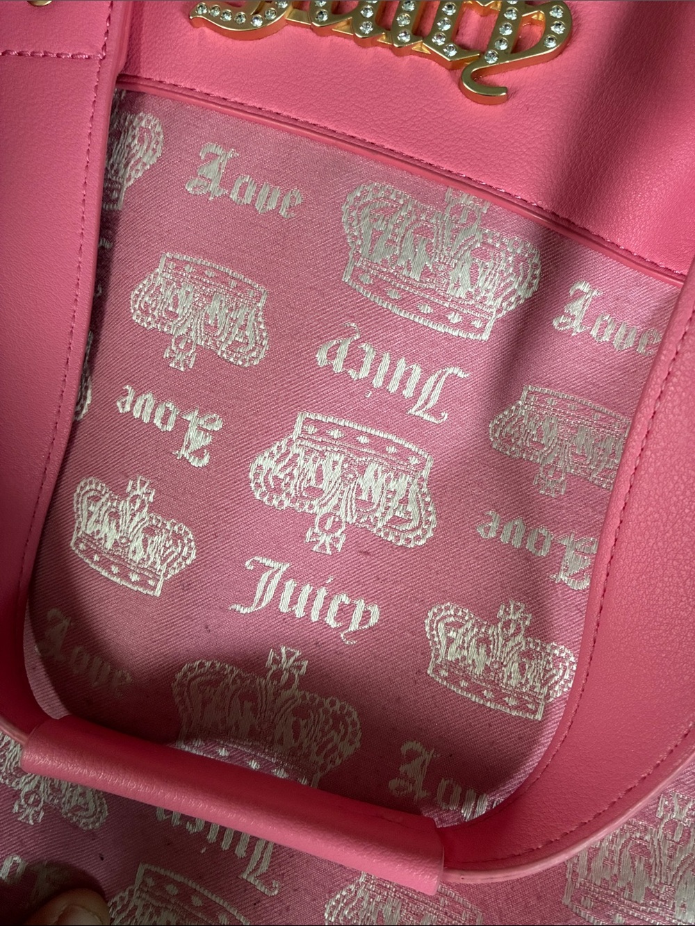 Juicy Couture Pink Logo Bow Tote - Picture 6 of 6